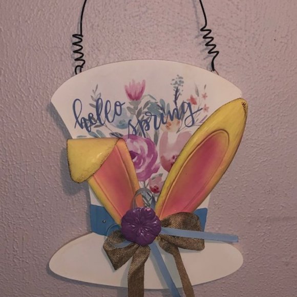 Hanging Hello Spring Rabbit Hat - Picture 2 of 3